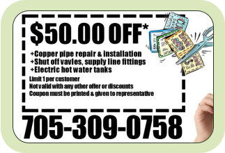 Drain Right Now cottage winterizing services, 705-309-0758.